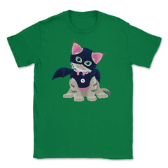 Lovely Kitten Cosplay Halloween Shirt Unisex T-Shirt - Green