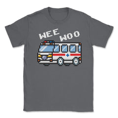 Ambulance Sound Funny Pixel Emergency Car Wee-Woo graphic Unisex - Smoke Grey