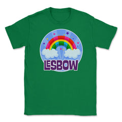Lesbow Rainbow Colorful Gay Pride Month t-shirt Shirt Tee Gift Unisex - Green