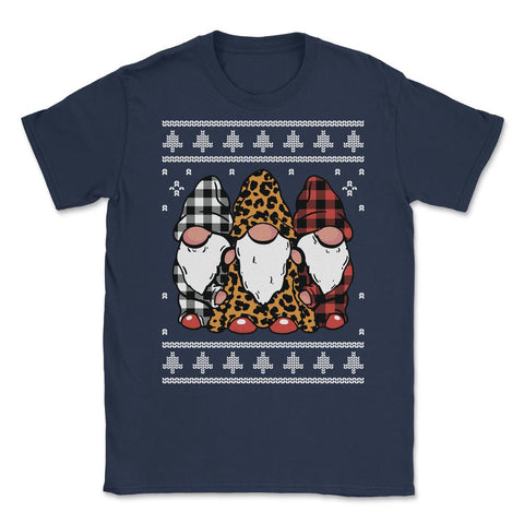 Christmas Gnomes Ugly XMAS design style Funny product Unisex T-Shirt - Navy