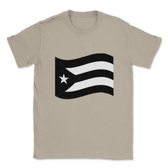 Puerto Rico Black Flag Resiste Boricua by ASJ print Unisex T-Shirt - Cream
