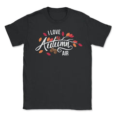 I Love Autumn Air Leaves Design print - Unisex T-Shirt - Black