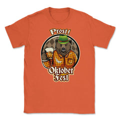 Prost! Oktoberfest Bear Shirt Beer Gift T Shirt Unisex T-Shirt - Orange