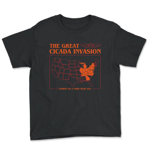Cicada Invasion Coming to These States in US Map Cool graphic Youth - Black
