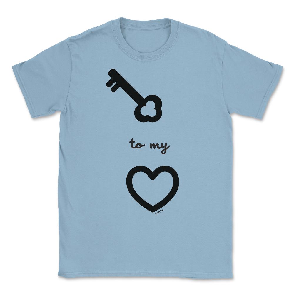 Key to my Heart Unisex T-Shirt - Light Blue