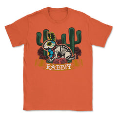 Day of Dead Rabbit Halloween Costume Design product Unisex T-Shirt - Orange