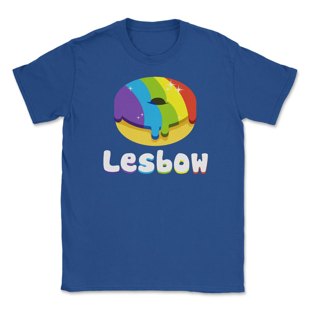 Lesbow Rainbow Donut Gay Pride Month t-shirt Shirt Tee Gift Unisex - Royal Blue