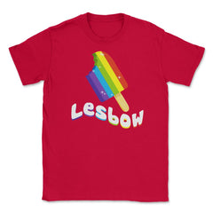 Lesbow Rainbow Ice cream Gay Pride Month t-shirt Shirt Tee Gift - Red