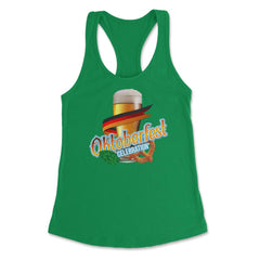 Oktoberfest Celebration Shirt Beer Glass Gift Tee Women's Racerback - Kelly Green
