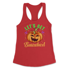 Halloween Costume Let’s Get Smashed Pumpkin for Him graphic Women's - Red