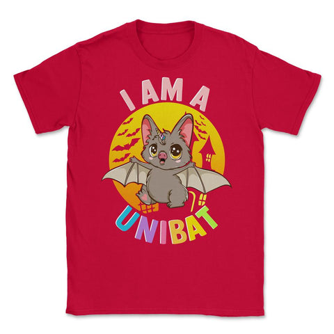 I am a Unibat Halloween Funny Unicorn Bat Gift Unisex T-Shirt - Red