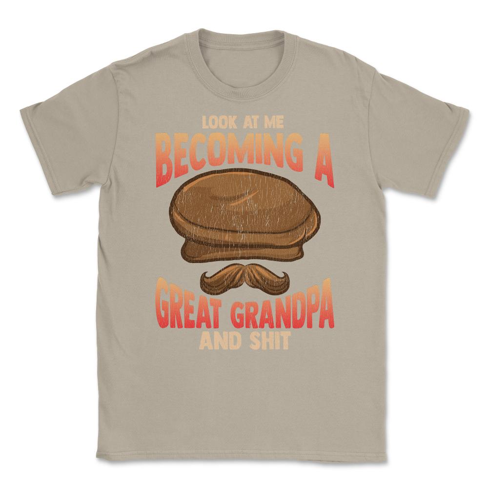 Becoming a Great Grandpa T-Shirt Funny Father’s Day Tee Shirt Gift - Cream