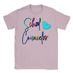 School Counselor Heart Love Vibrant Colorful Appreciation product - Light Pink