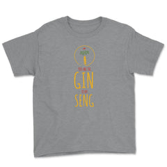 Funny Ginseng Meme You Are The Gin To My Seng graphic Youth Tee - Grey Heather