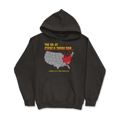 Cicada Invasion Coming to These States in US Map Funny print Hoodie - Black