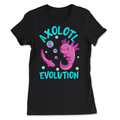 Funny Axolotl Lover Mexican Salamander Evolution design - Women's Tee - Black