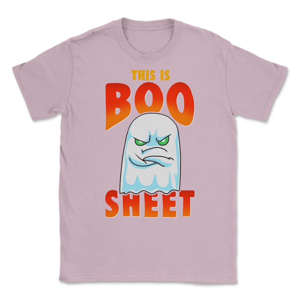This is Boo Sheet Funny Halloween Ghost Unisex T-Shirt - Light Pink