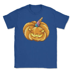 Jack O Unicorn Pumpkin Halloween T Shirt Gifts Unisex T-Shirt - Royal Blue
