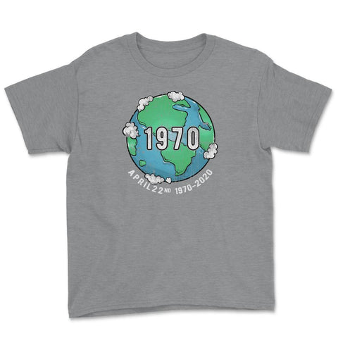 Earth Day 50th Anniversary 1970 2020 Gift for Earth Day graphic Youth - Grey Heather
