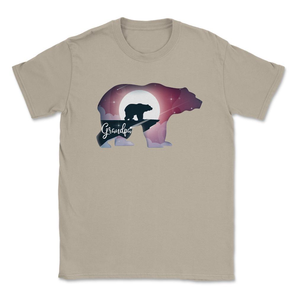Grandpa Bear in the Moonlight Unisex T-Shirt - Cream