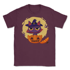 Catula inside a Halloween Pumpkin Shirt Gifts Unisex T-Shirt - Maroon