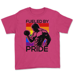 Fueled by Pride Gay Pride Iron Guy2 Gift product Youth Tee - Heliconia