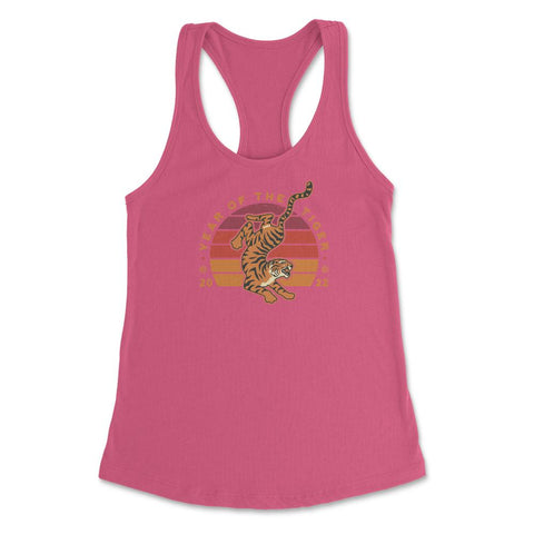 Year of the Tiger 2022 Retro Vintage-Style Sunset Aesthetic graphic - Hot Pink