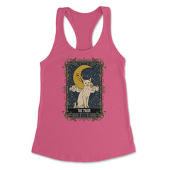 The Moon Cat Arcana Tarot Card Mystical Wiccan print Women's - Hot Pink
