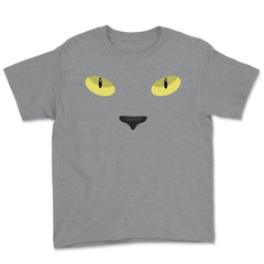 Black Cat Eyes Halloween Novelty T Shirt Tee Gifts Youth Tee - Grey Heather