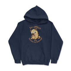 Fat pugs are harder to kidnap Funny t-shirt Hoodie - Navy