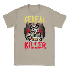Cereal Killer Criminal with bloody knives Hallowee Unisex T-Shirt - Cream
