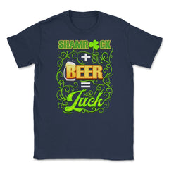Shamrock Beer Patricks Day Celebration Unisex T-Shirt - Navy