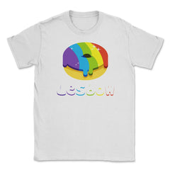 Lesbow Rainbow Donut Gay Pride Month t-shirt Shirt Tee Gift Unisex - White