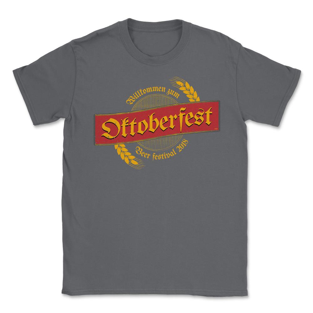 Octoberfest Beer Festival 2018 Shirt Gifts T Shirt Unisex T-Shirt - Smoke Grey