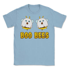 Boo Bees Halloween Ghost Bees Characters Funny Unisex T-Shirt - Light Blue
