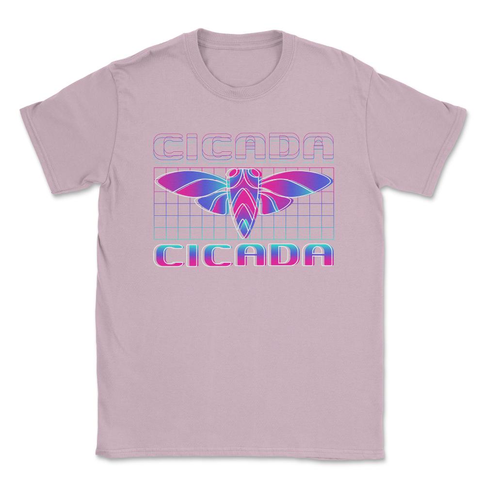 Retro Vintage Vaporwave Cicada Glitch Design product Unisex T-Shirt - Light Pink