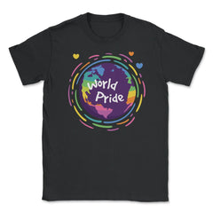 World Pride t-shirt Gay Pride Month Shirt Tee Gift Unisex T-Shirt - Black