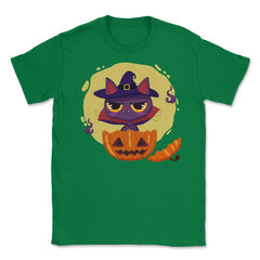 Catula inside a Halloween Pumpkin Shirt Gifts Unisex T-Shirt - Green