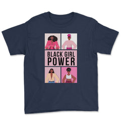 Black Girl Power Afro-American Woman Pride Design design Youth Tee - Navy