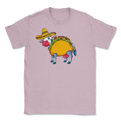 Cow Taco Funny Design for Cinco de Mayo design Unisex T-Shirt - Light Pink