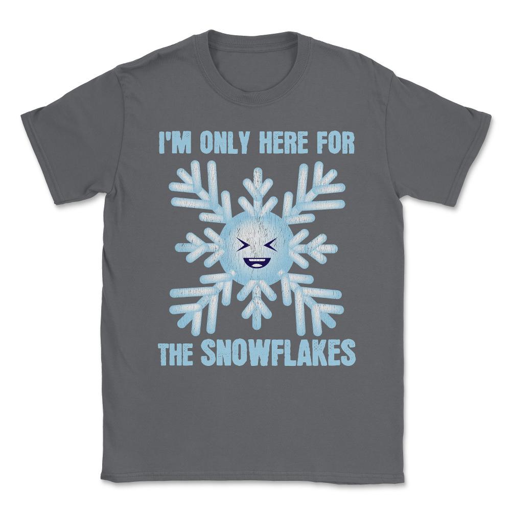 I'm Only Here For The Snowflakes Meme Grunge Style graphic Unisex - Smoke Grey