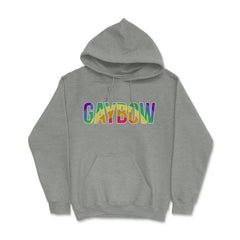 Gaybow Rainbow Word Gay Pride Month t-shirt Shirt Tee Gift Hoodie - Grey Heather