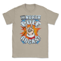 The North Pole Rocks Christmas Humor T-shirt Unisex T-Shirt - Cream