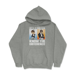 Is Not Cartoons Its Anime Know the Difference Meme graphic Hoodie - Grey Heather