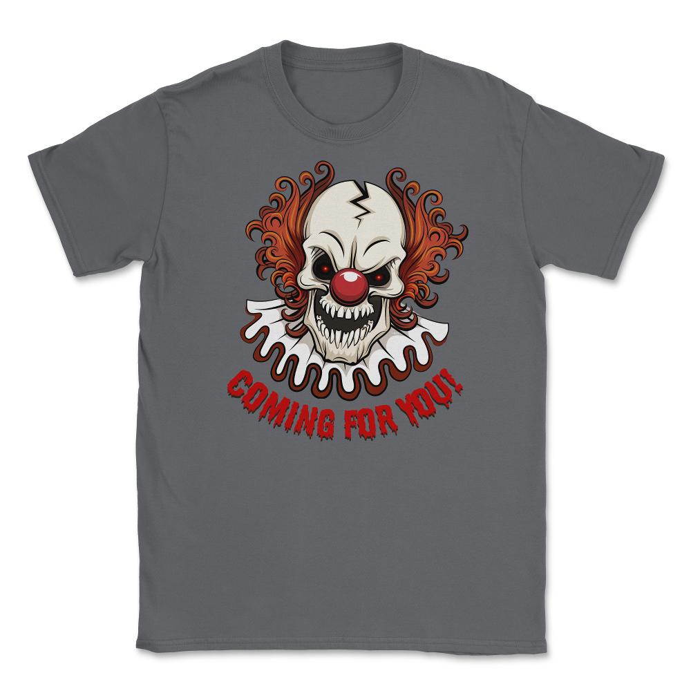 Scary Clown Creepy Halloween Shirt Gifts T Shirt T Unisex T-Shirt - Smoke Grey