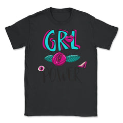 GRL Power graphic Feminist print - Unisex T-Shirt - Black