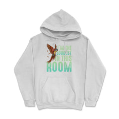 I'm The Loudest In This Room Funny Flying Macaw graphic Hoodie - White