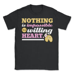 Fortune Cookie Inspirational Saying Kawaii Foodie product - Unisex T-Shirt - Black