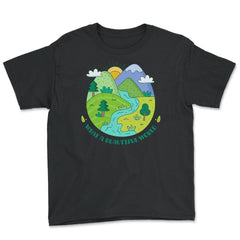 What a beautiful world Earth Day design Gifts graphic Tee Youth Tee - Black