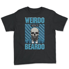 Weirdo with a Beardo Funny Bearded Skeleton with Glasses product - Black